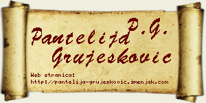 Pantelija Grujesković vizit kartica